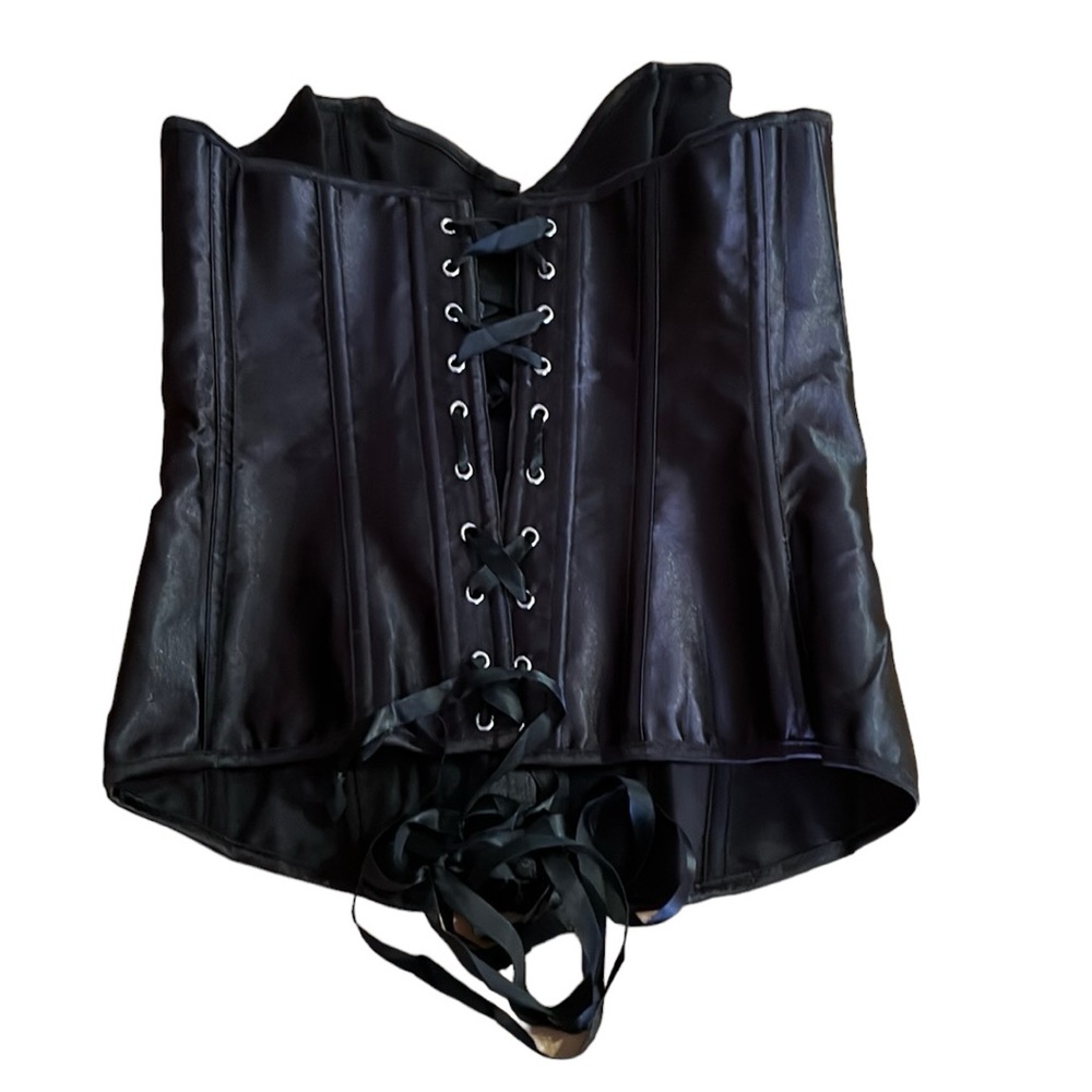 Black Satiny Corset size medium